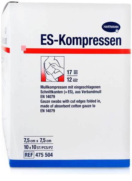 Es-Kompressen Steril 7,5 X 7,5 cm 10 X 10 Stück