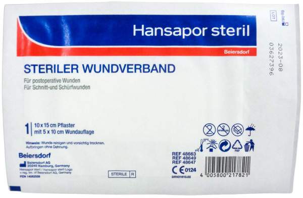 Hansapor steril Wundverband 10 x 15 cm 1 Stück