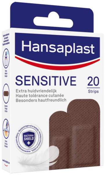 Hansaplast Sensitive Pflasterstrips Hautton dark 20 Stück