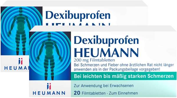 Dexibuprofen Heumann 200 mg 2 x 20 Filmtabletten