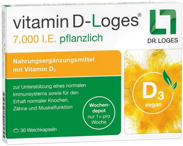 Vitamin D-Loges 7000 I.E. Pflanzlich 30 Weichkapseln