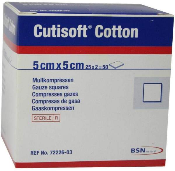 Cutisoft Cotton Kompresse 5cmx5cm Steril