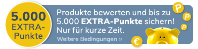 Erhalten Sie für jede Produktbewertung 1.000 Punkte als Dankeschön.