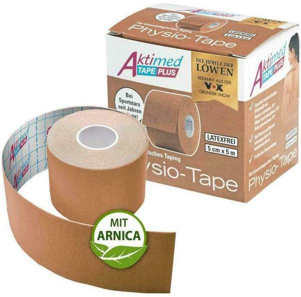 Aktimed Tape Plus Elast.M.Zusatzn.5cmx5m Beige