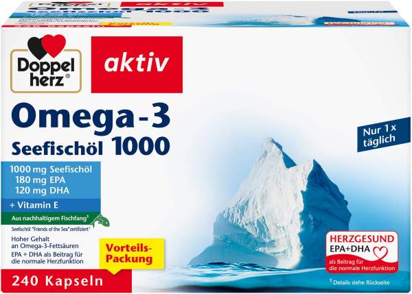 Doppelherz Aktiv Omega-3 Seefischöl 1000 240 Kapseln