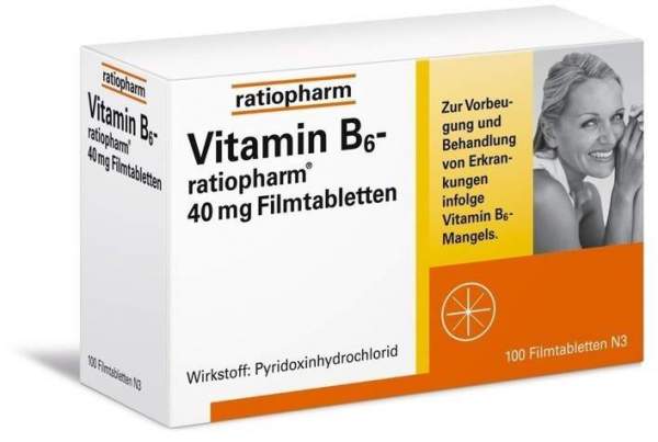 Vitamin B6 ratiopharm 40 mg 100 Filmtabletten