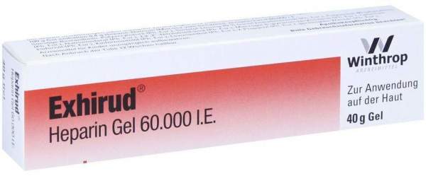 Exhirud Heparin Gel 60.000 I.E 40g Gel