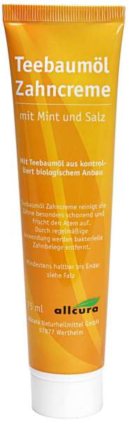 Teebaum Zahncreme Mit Mint und Meersalz 75ml