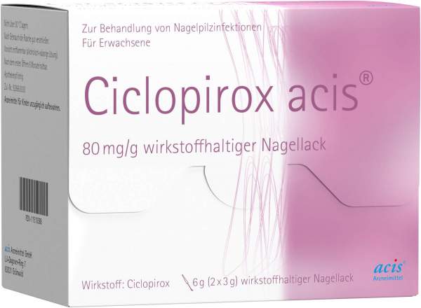 Ciclopirox Acis 80 mg Pro G Wirkstoffhaltiger Nagellack 6 G Lösung
