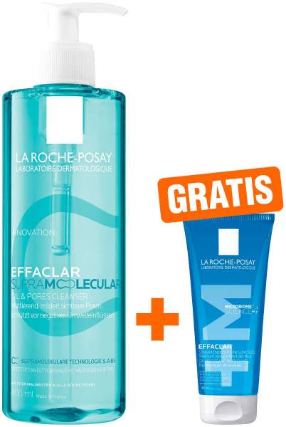 La Roche Posay Effaclar Supramolecular Cleanser 400 ml + gratis La Roche Posay Effaclar Gel 50 ml Mini