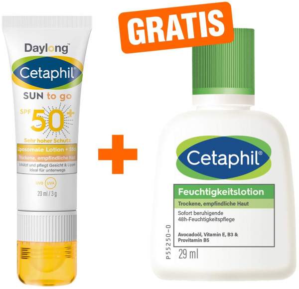 Cetaphil Sun Daylong to go 20 ml + gratis Feuchtigkeitslotion 29 ml