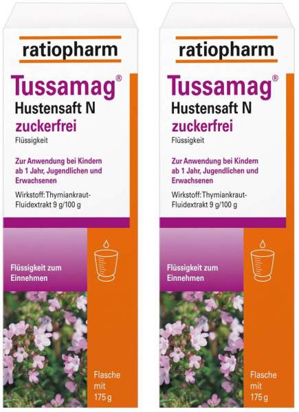 Tussamag Hustensaft N 2 x 175 g Saft zuckerfrei