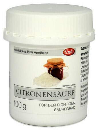 Caelo Citronensäure Für Lebensmittel Hv Packung 100 G