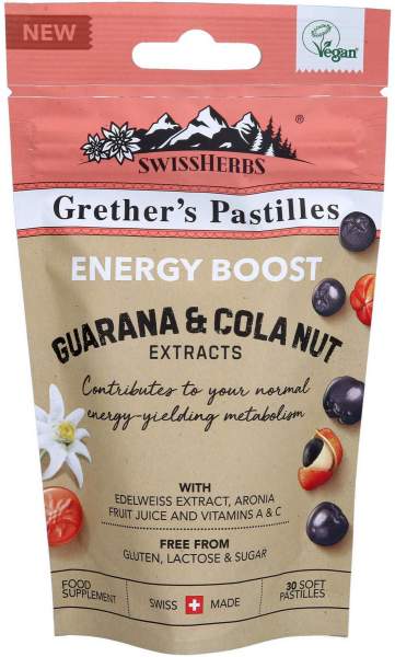 Grethers Swissherbs Energy Boost Guarana &amp; Cola Nut 45 G