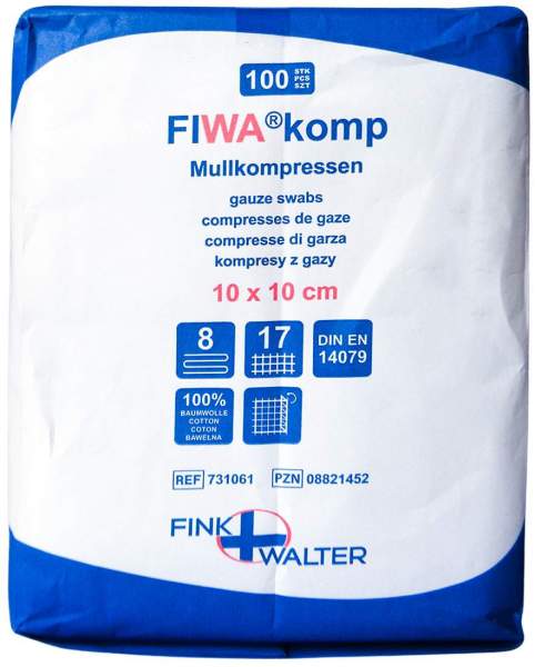 Mullkompressen 10x10 cm Unsteril 8fach