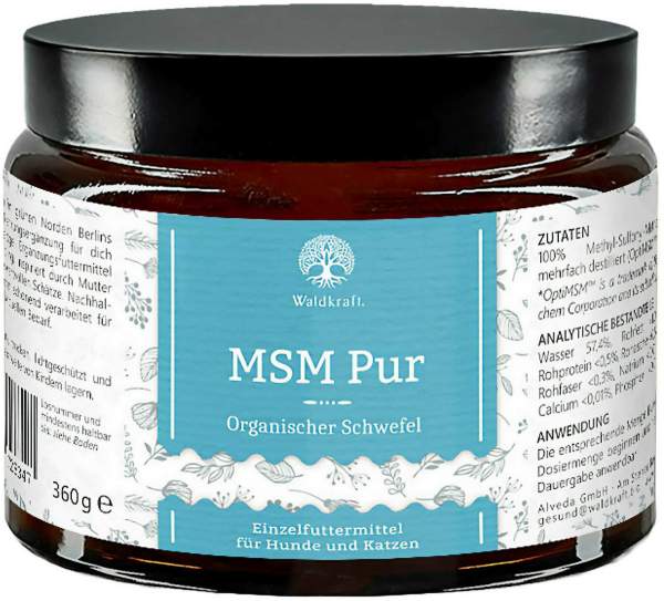 Msm Pur OptiMSM reiner 360 g Pulver Schwefel für Hunde &amp; Katzen