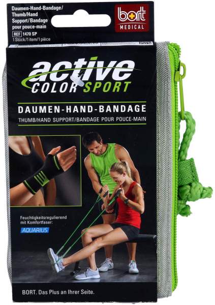 Bort Activecolor Sport Daumen Hand Bandage Schwarz Gr. M 1 Stück