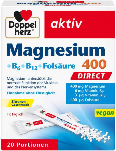 Doppelherz Magnesium &amp; B Vitamine direkt Pellets 20 Stück