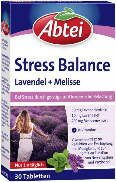 Abtei Stress Balance Lavendel+Melisse 30 Tabletten