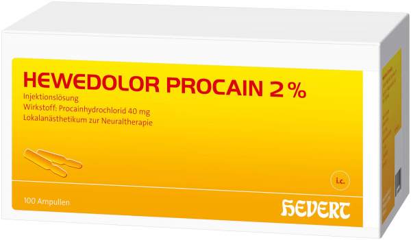 Hewedolor Procain 2% 100 Ampullen