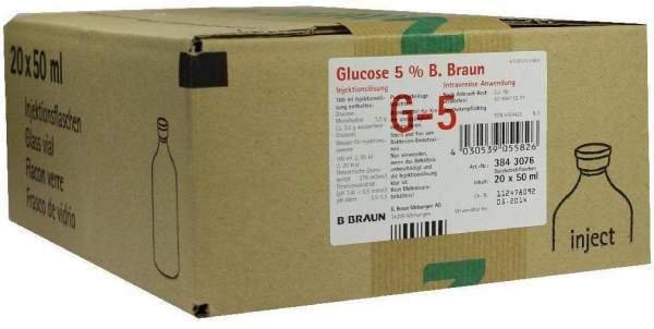 Glucose 5% B.Braun Injektionslösung 20 X 50 ml