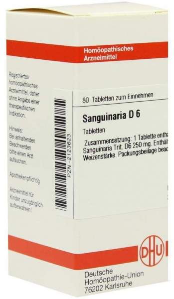 DHU Sanguinaria D6 80 Tabletten