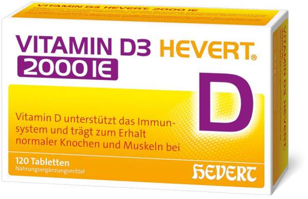 Vitamin D3 Hevert 2.000 I.E. 120 Tabletten