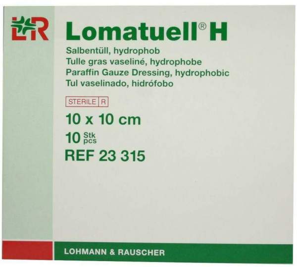 Lomatuell H Salbentüll 10 X 10 cm Steril 10 Stück