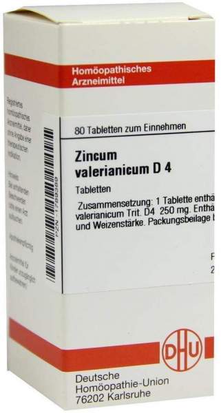 Dhu Zincum Valerianicum D4 80 Tabletten