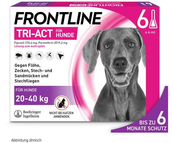 Frontline TRI-ACT Hund 20-40 kg 6 Pipetten
