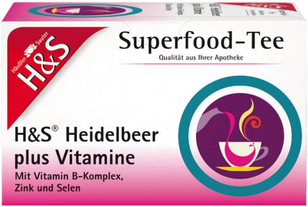 H&amp;S Heidelbeer Plus Vitamine 20 Filterbeutel