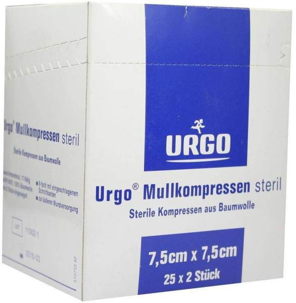 Urgo Mullkompressen 7,5 X 7,5 cm Steril 25 X 2 Kompressen
