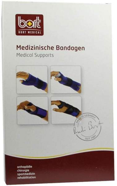 Bort Handgelenkstütze Mit Alu Band Links Small Blau