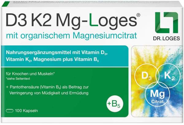 D3 K2 Mg-Loges 100 Kapseln