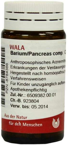 Wala Barium Pancreas Comp. 20 G Globuli