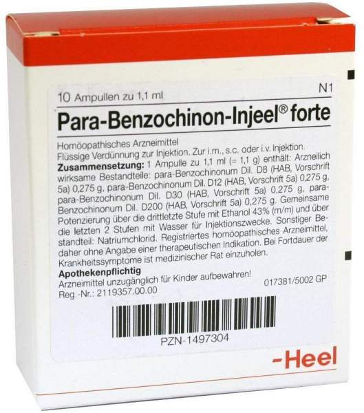 Para-Benzochinon-Injeel Forte 10 Ampullen