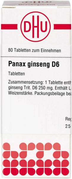 Dhu Panax Ginseng D6 80 Tabletten