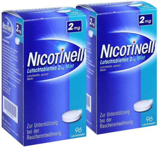 Nicotinell Lutschtabletten 2 mg Mint Sparset 2 x 96 Stück