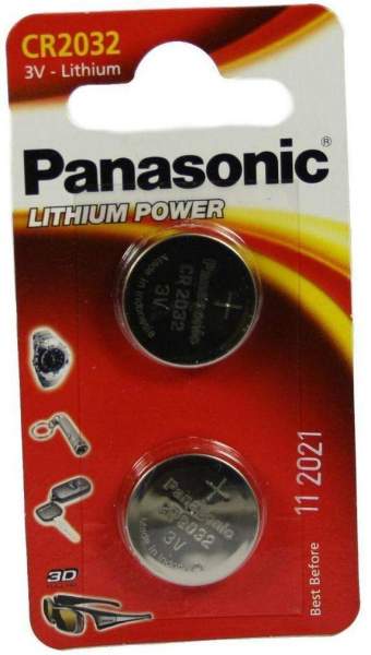 Panasonic Batterien Lithium Zelle 3 V Cr 2032 2 Stück