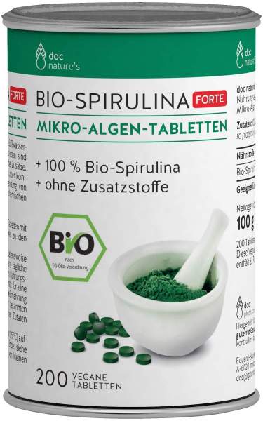 Bio Spirulina Mikro-Algen Forte 200 Tabletten