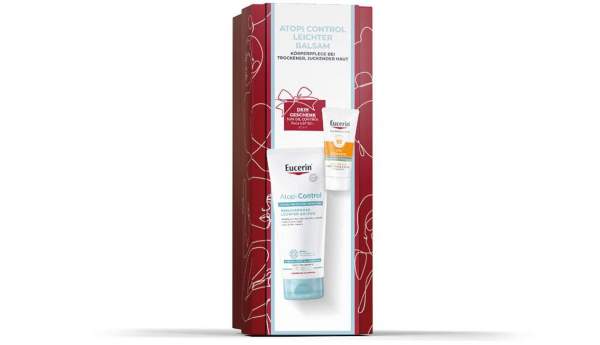 Eucerin Weihnachtsset AtopiControl Balsam 200 ml + gratis Oil Control Face Sun Gel Creme 20 ml