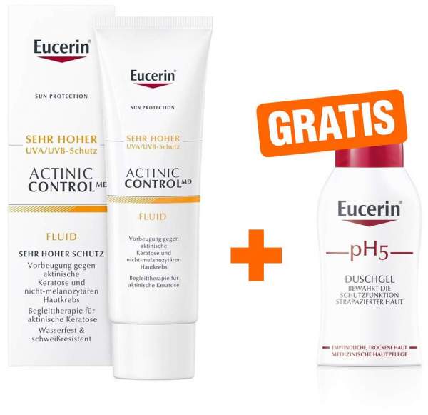 Eucerin Actinic Control MD 80 ml Emulsion + gratis pH 5 empfindliche Haut Duschgel 50 ml