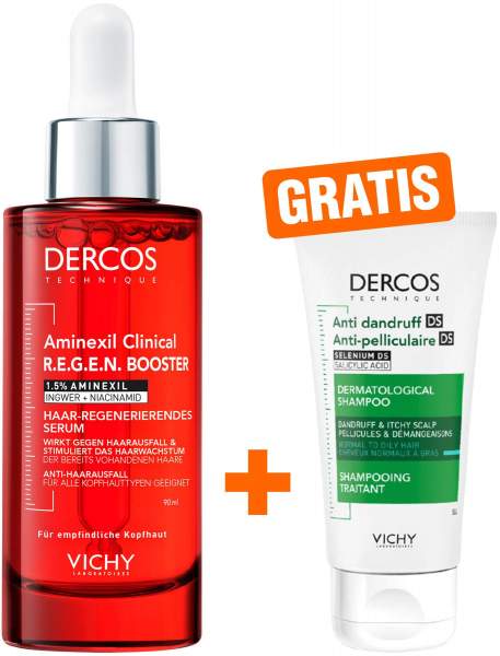Vichy Dercos R.E.G.E.N. Booster 90 ml + gratis Vichy Decros Anti Schuppen Shampoo fettige Kopfhaut 50ml