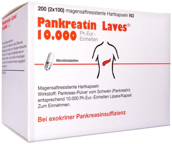 Pankreatin Laves 10.000 Ph 200 Magensaftresistente Hartkapseln