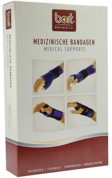 Bort Handgelenkstütze Mit Aluschiene Rechts Medium Blau 1 Stück