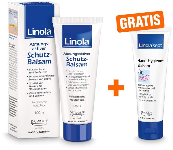 Linola Schutz-Balsam 100 ml + gratis Linola sept Hand-Hygiene-Balsam 10 ml