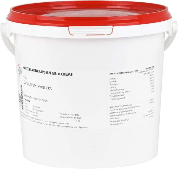 Hartgelatinekapseln Gr.0 Creme