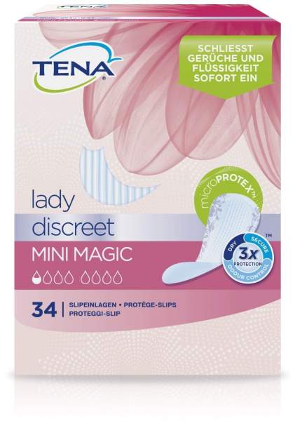 Tena Lady Discreet Mini Magic Einlagen 6 X 34 Stück