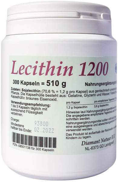 Lecithin 1200 Kapseln 300 Kapseln