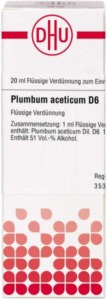 Dhu Plumbum Aceticum D6 Dilution 20 ml